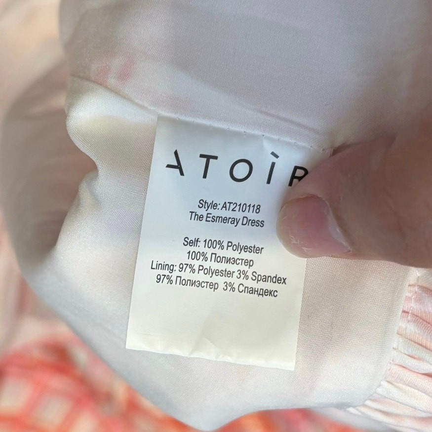 Atoir NWT Pink Striped Ruffle The Esmeray Mini Dress Size Medium US 10