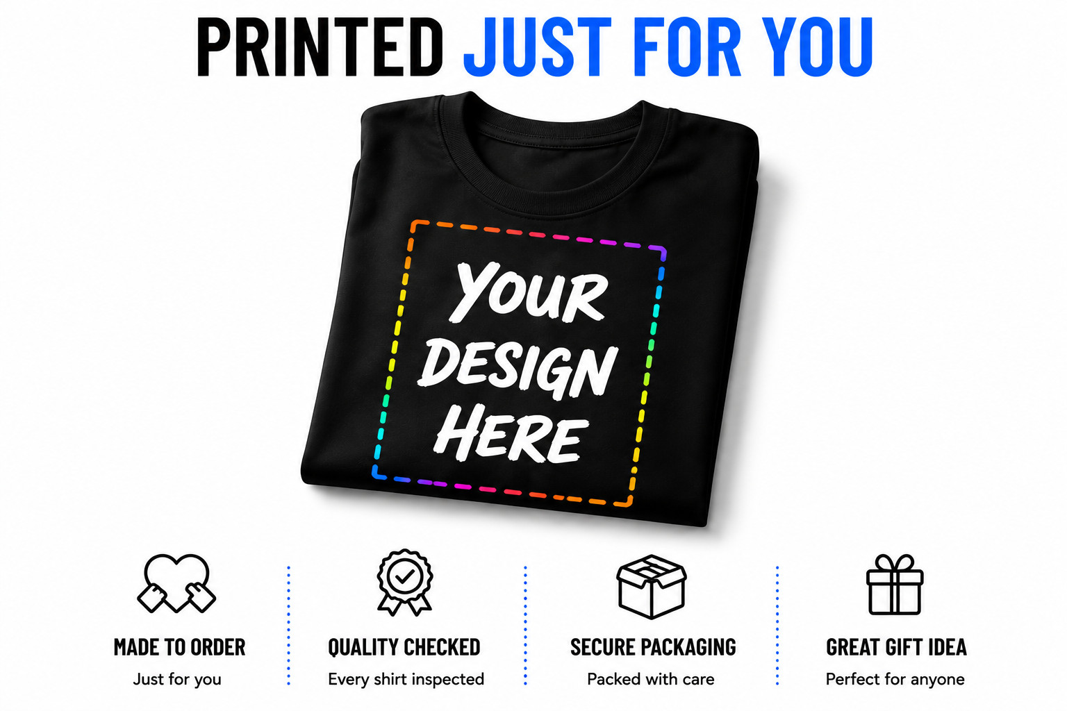 Custom Personalized T-Shirt Photo Text Logo DTF Print Cotton Tee Men Women