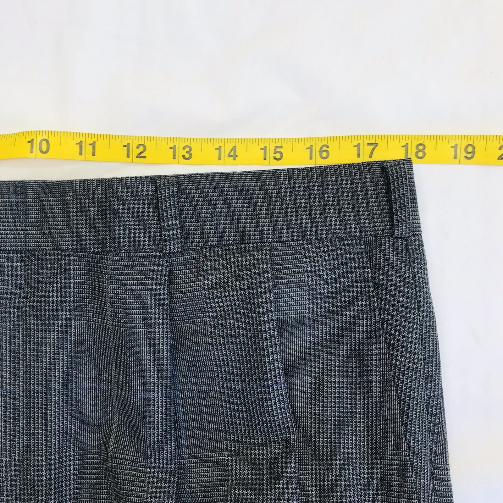 Andhurst Vintage Suit Glen Plaid Gray 42 Pants 36 Pleated No Cuff Preppy Career