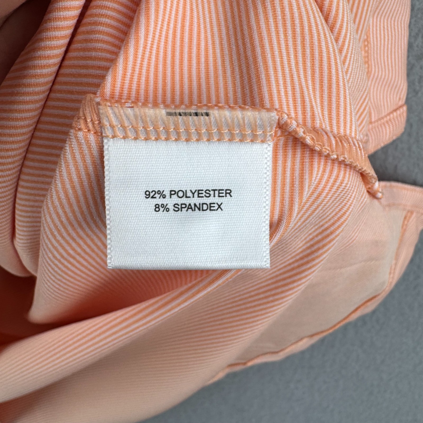 Peter Millar Summer Comfort Polo shirt Mens 3XT 3XL Tall Salmon Pink Striped