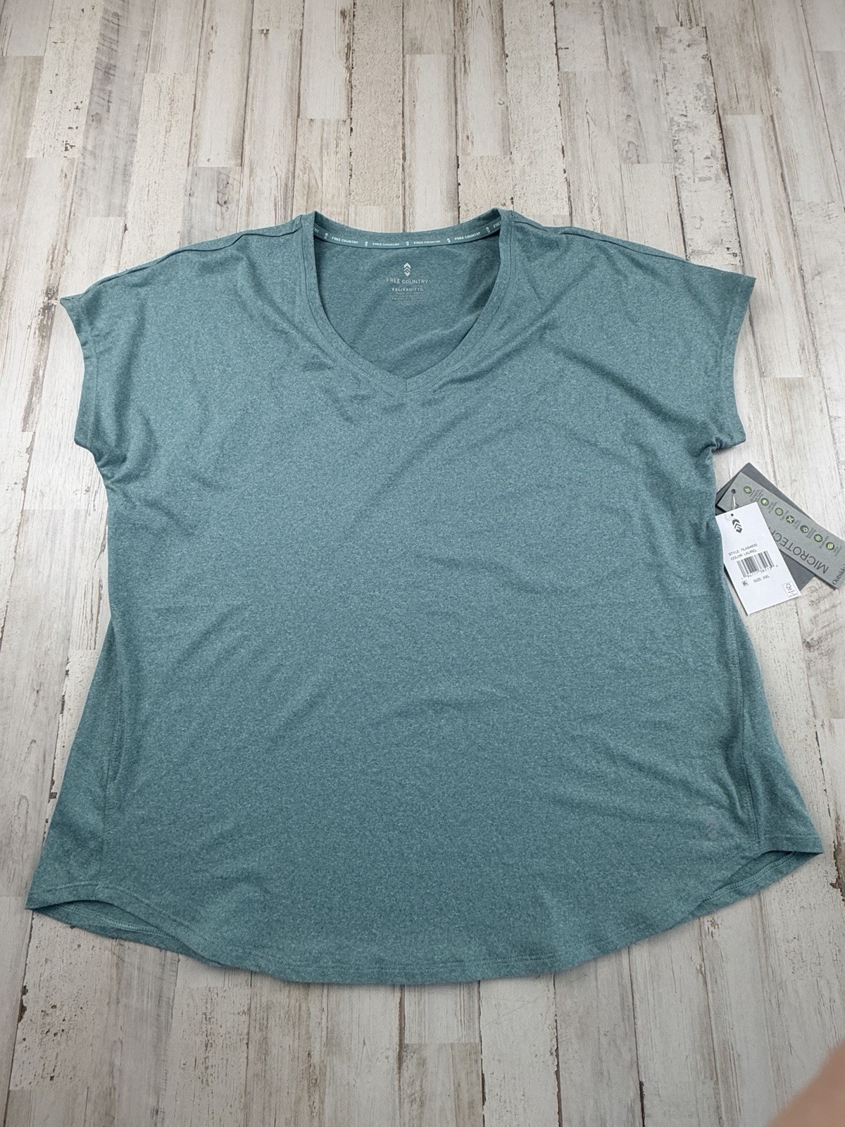 Free Country MICROTECH CHILL Laurel Short Sleeve Green Women’s XXL NWT Fast Ship