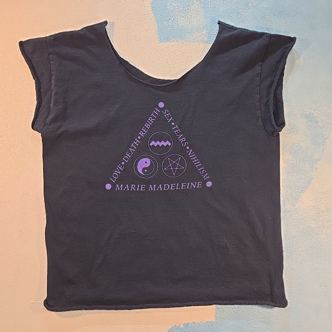 Marie Madeleine Womens M Sleeveless T-Shirt Band Love Death Sex Rebirth Nihilism