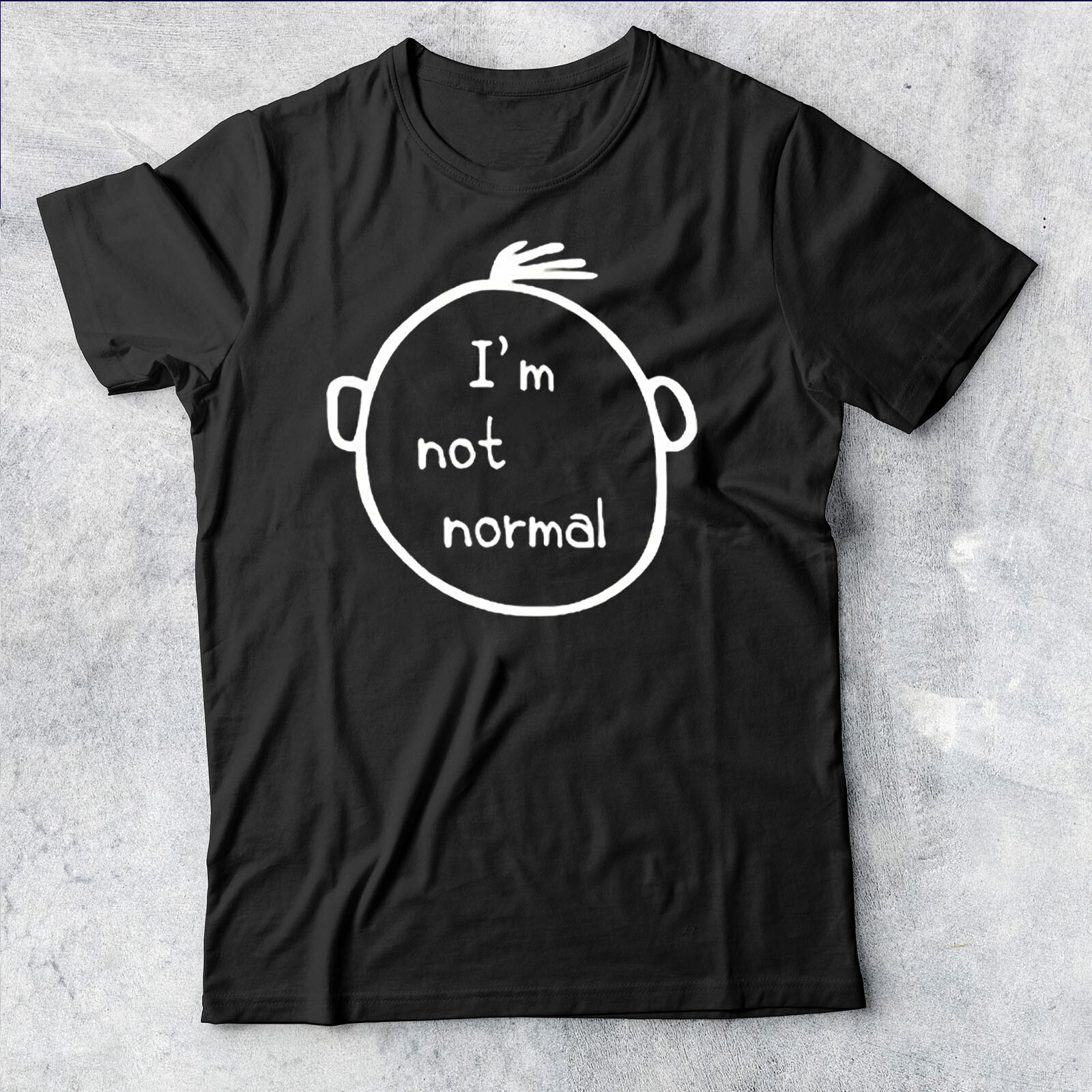 I’M NOT NORMAL Slogan Punk Crazy Scientist Mens T-Shirt #AV #P1#PR