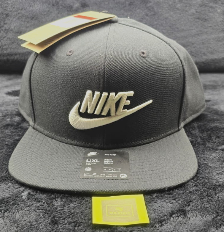Nike Dri-FIT Pro Cap Structured Futura Unisex Hat Black Size S/M L/XL FZ3630-010