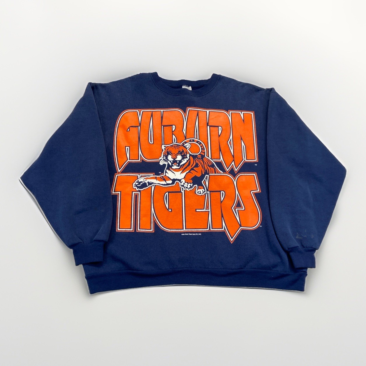 Auburn Tigers Sweatshirt Mens M Blue Vintage 90s NCAA Crewneck Fleece Alabama