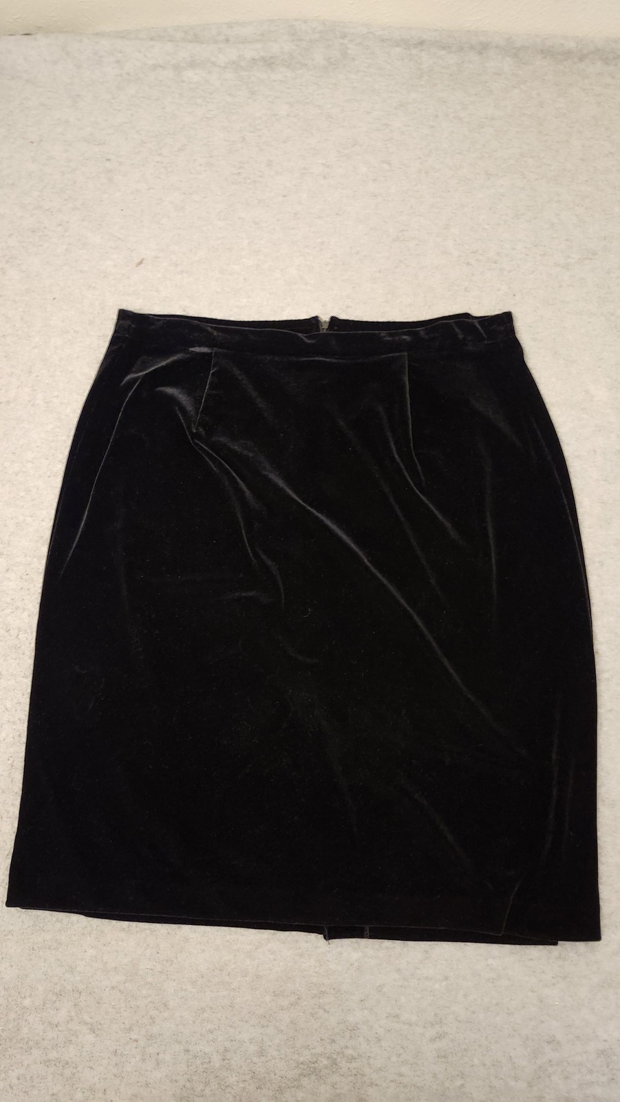 R&K Evening Skirt Womens Large Black Velvet Pencil Midi Party Holiday Cocktail