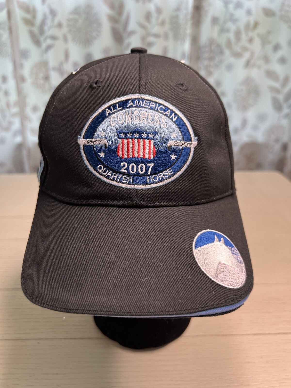 All American Congress Quarter Horse 2007 Hat Cap Adjustable Strapback Black