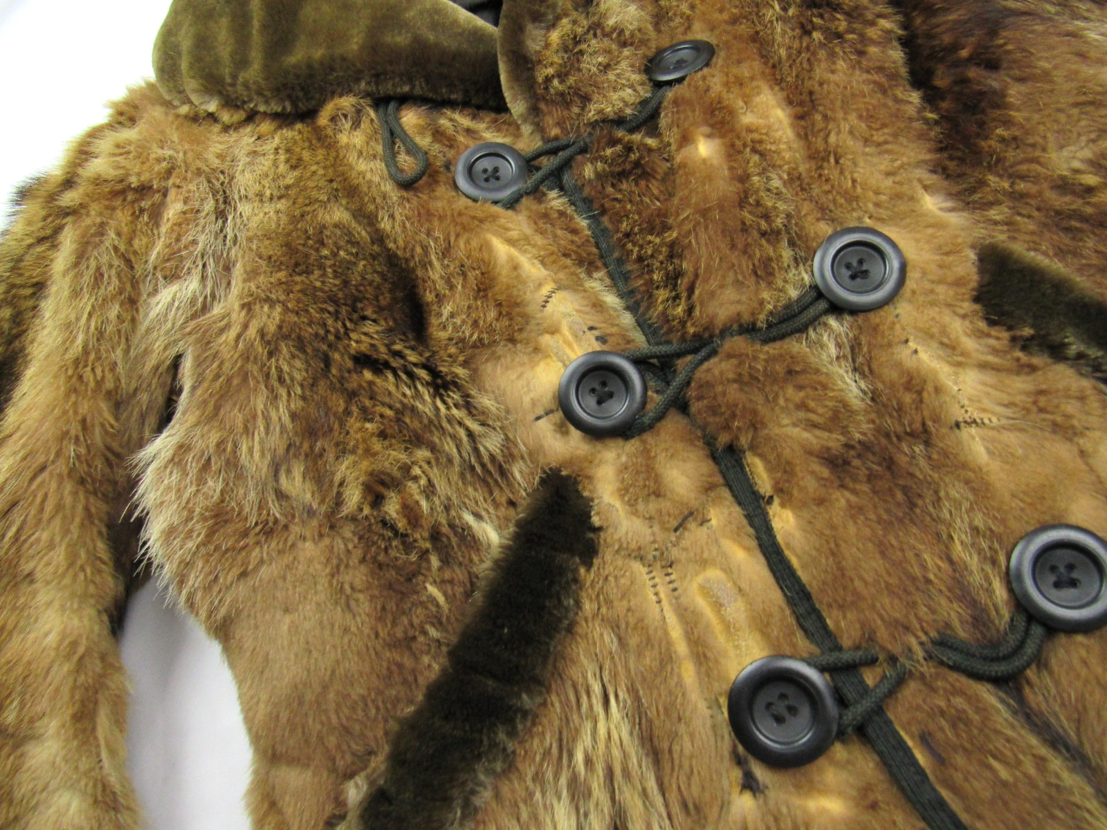 Antique 1800s / 1900s Long Frontier Fur Trapper Mountain Man Grizzly Coat Vtg