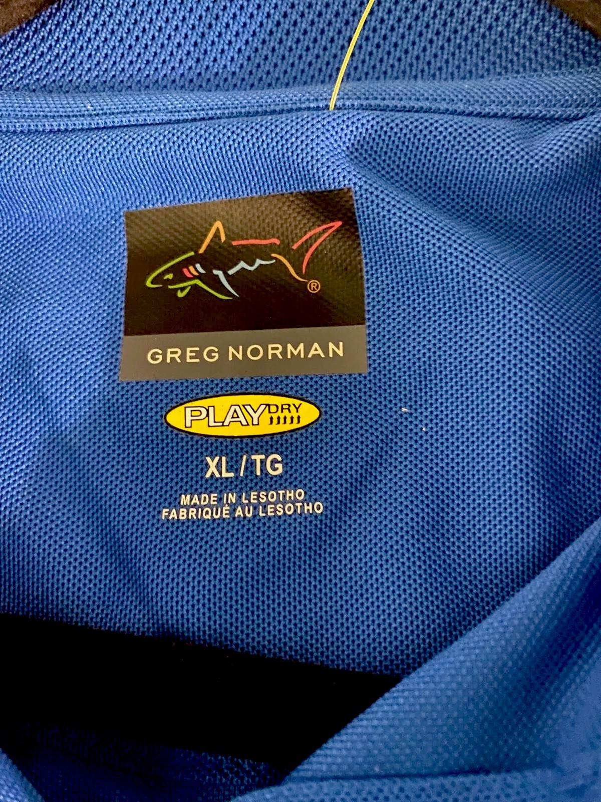 DAUPHIN HIGHLANDS POLO BLUE SHIRT SIZE XL GREG NORMAN NWT