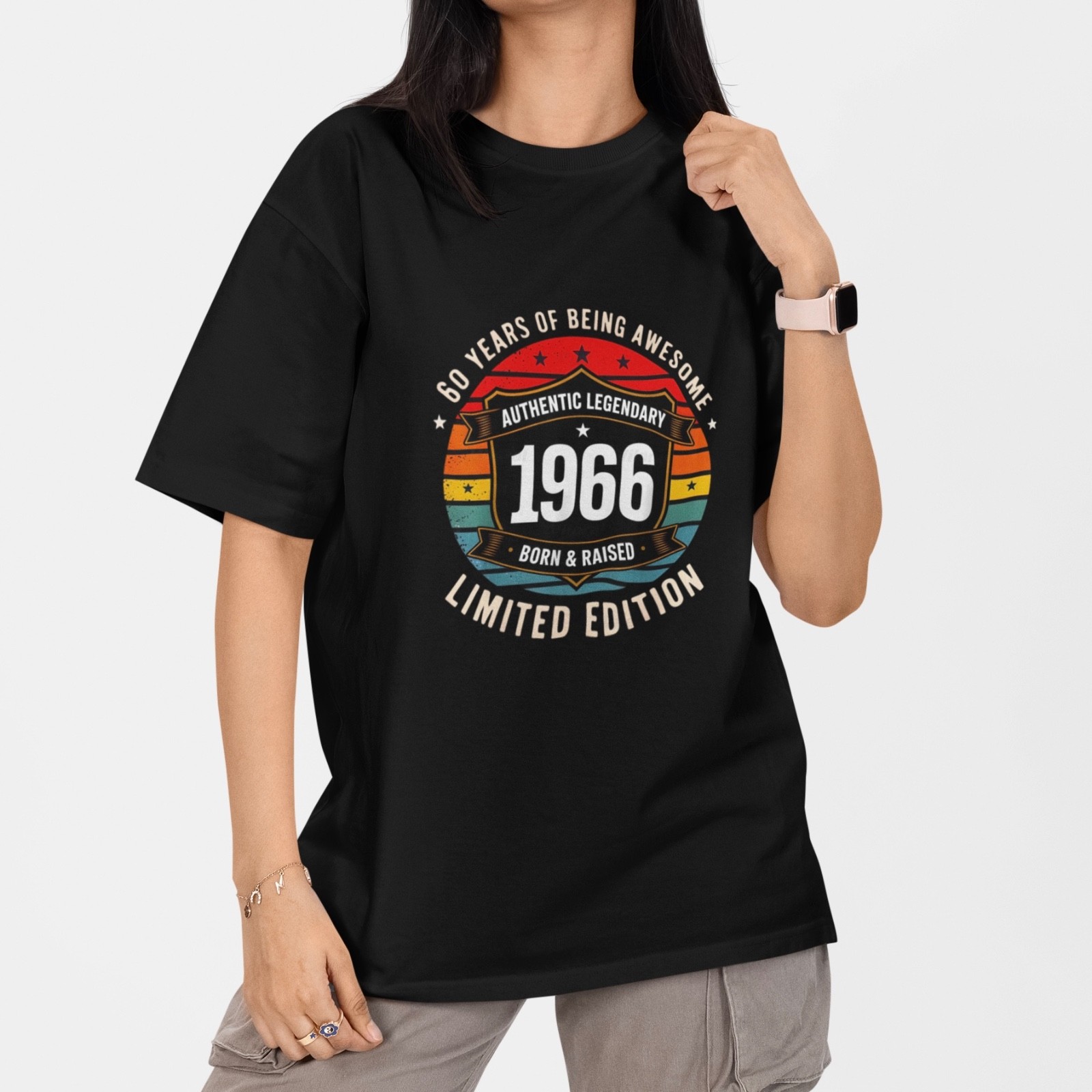 1966 60th Birthday Shirt Vintage 60 Years Old Limited Edition Gift Tee Cotton
