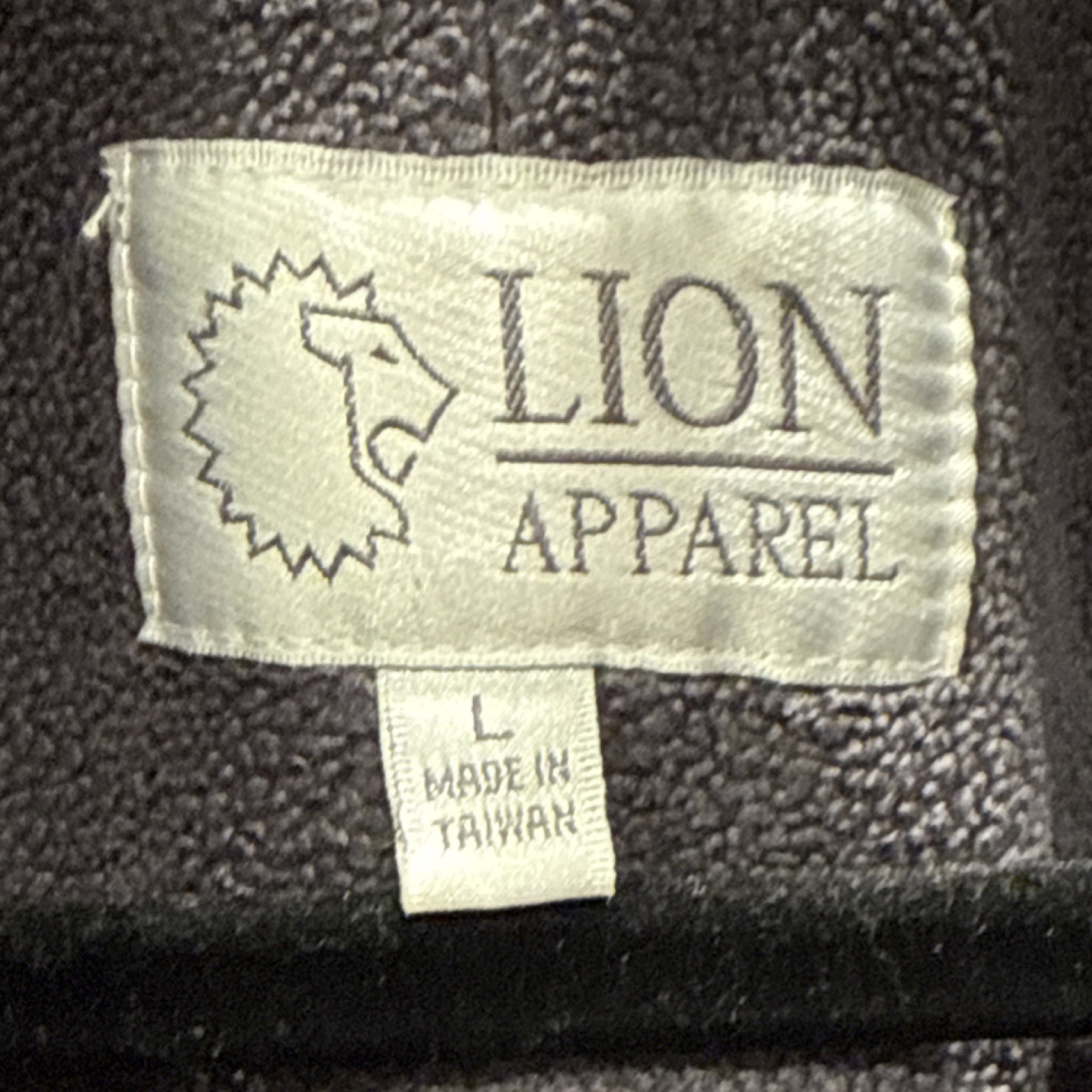 Lion Apparel Brown Nylon Polyester Work Jacket Reflective Strips Size L