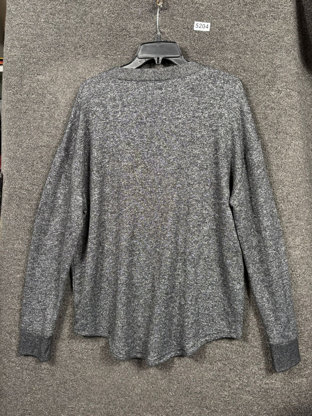 Gap Sweater Womens Size L Tall Long Sleeve Henley Gray Super Soft