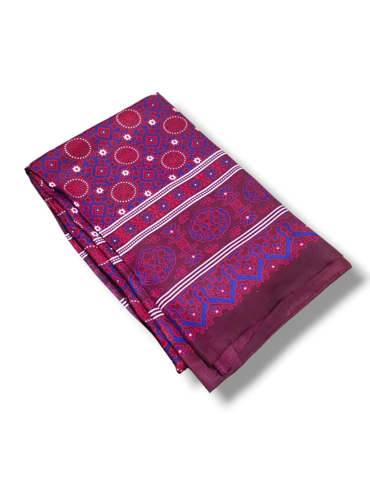 Sindhi Ajrak Traditional Chadar Oversized Printed Cultural Wrap Shawl Pakistan