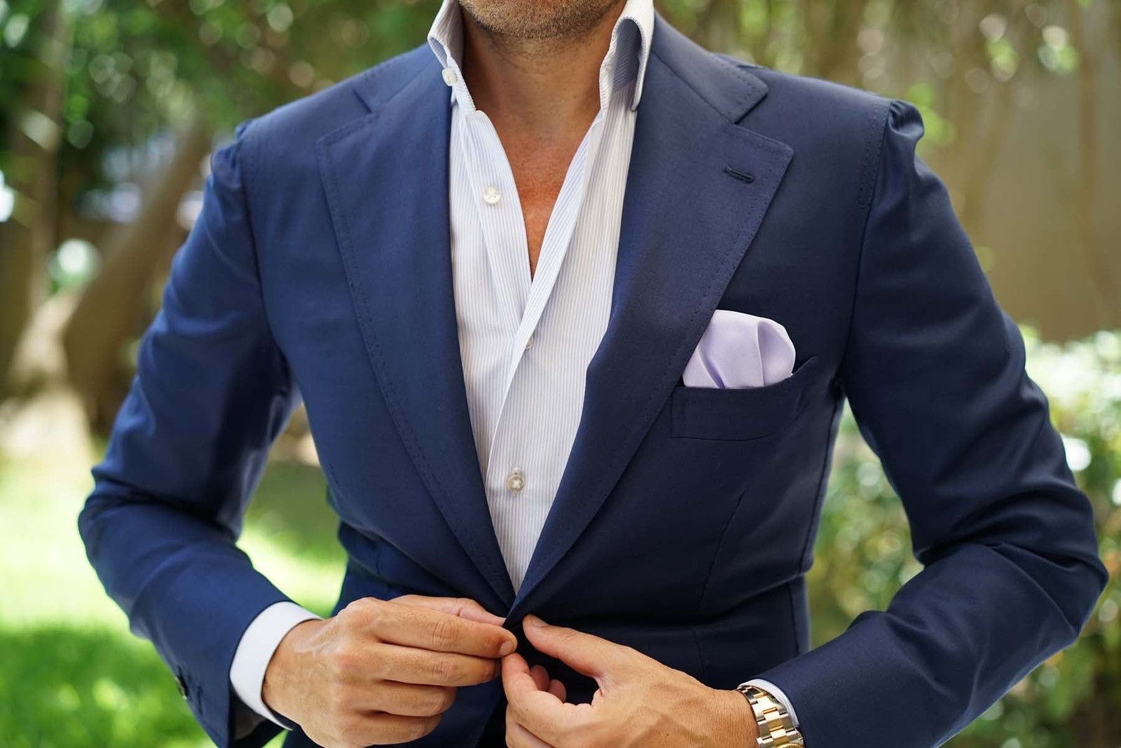 Set of 6 Large Classic Handkerchiefs, Shinny and Soft Pocket Square