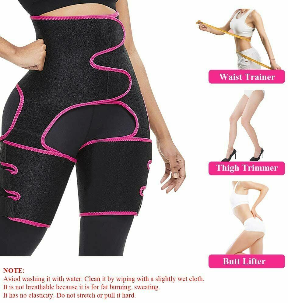 Waist Trainer, 3-in-1 Waist and Thigh Trimmer Butt Lifter Shapewear PINK