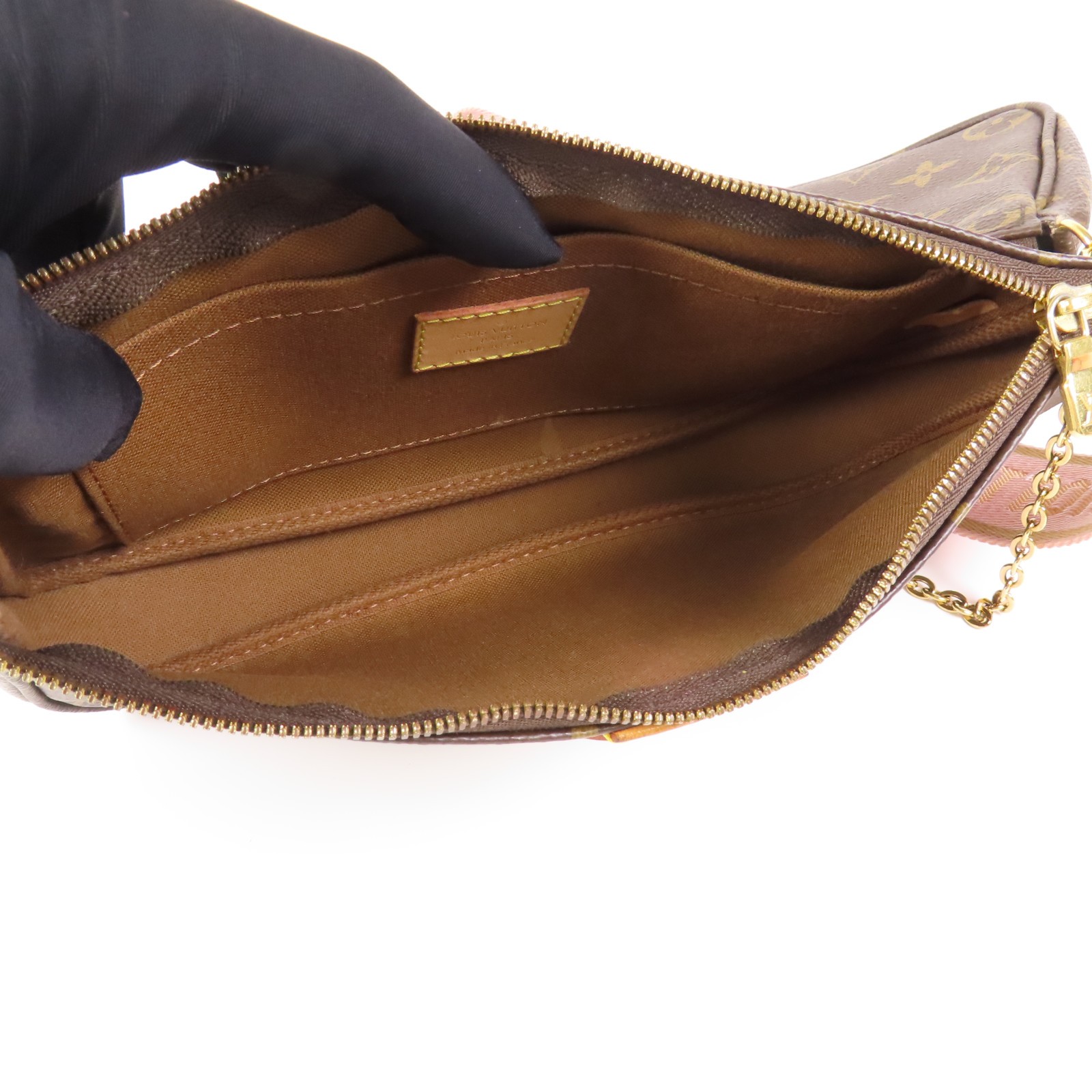 LOUIS VUITTON LV GHW Multi Pochette Accessoires 2 Way Bag M44840 Monogram Brown