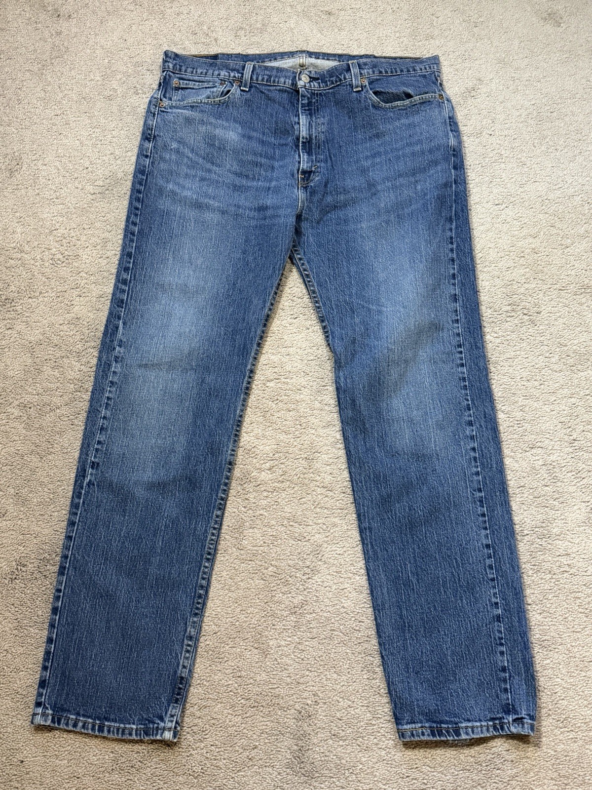 Levi’s Strauss 505 Regular Fit Jeans Blue Denim Medium Wash Pants Men’s 40×32