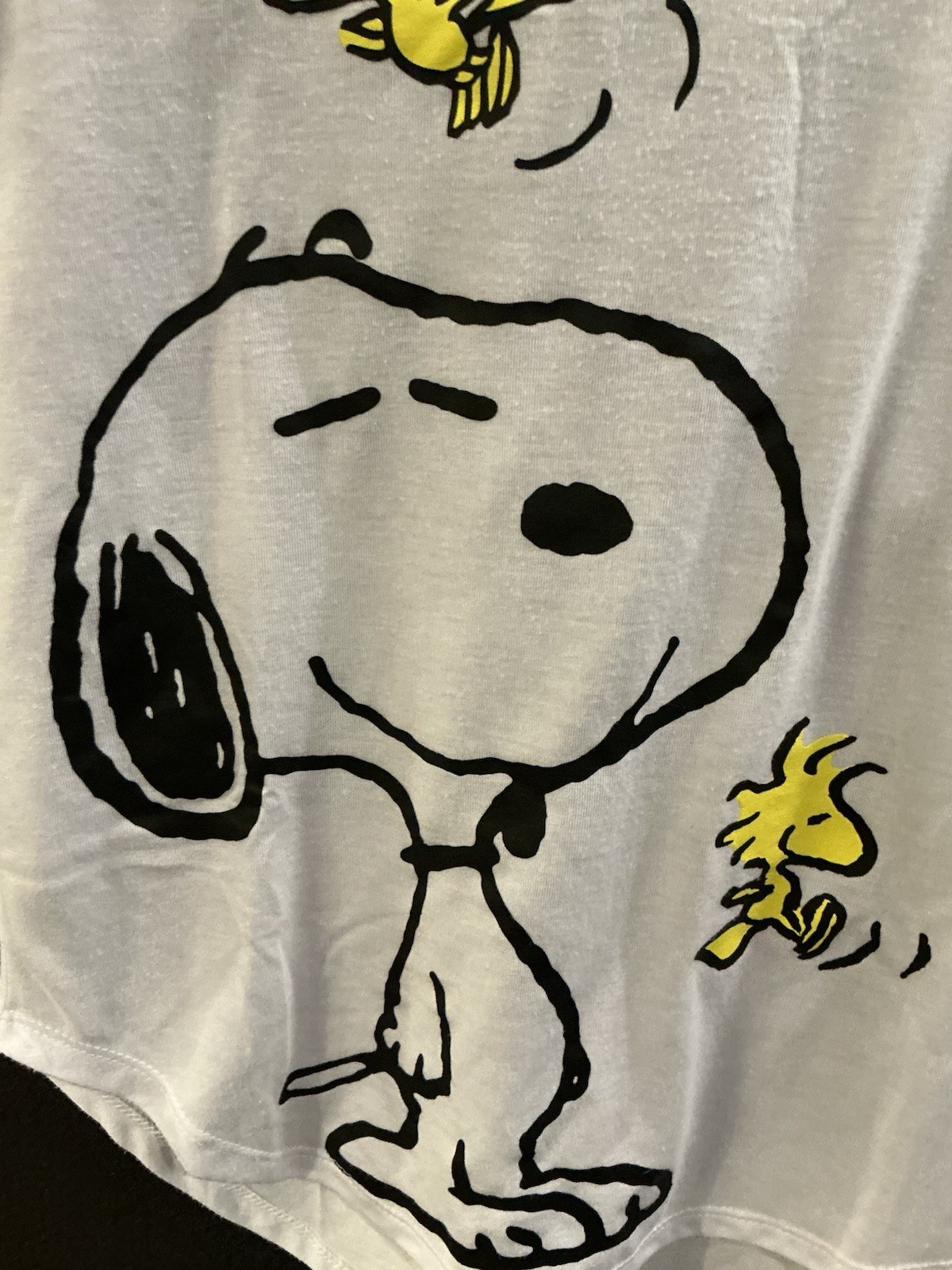 Peanuts Snoopy Woodstock Pocket Graphic Tee White Short Sleeve Shirt”