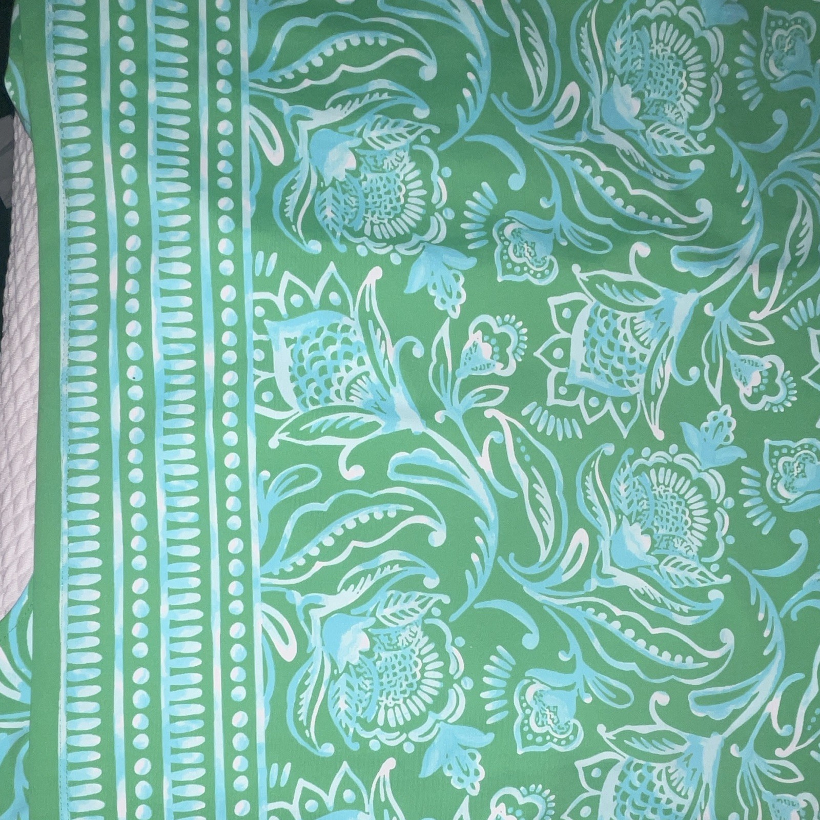 Talbots Women’s Plus 1X Green Floral V-Neck Short Sleeve T-Shirt Dress