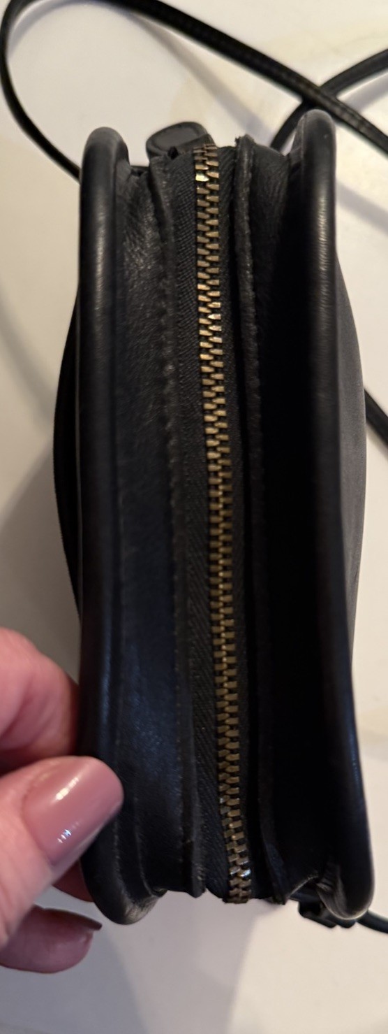 COACH Vintage Mini Abbie Black Leather Crossbody #9017 Purse Handbag Classic