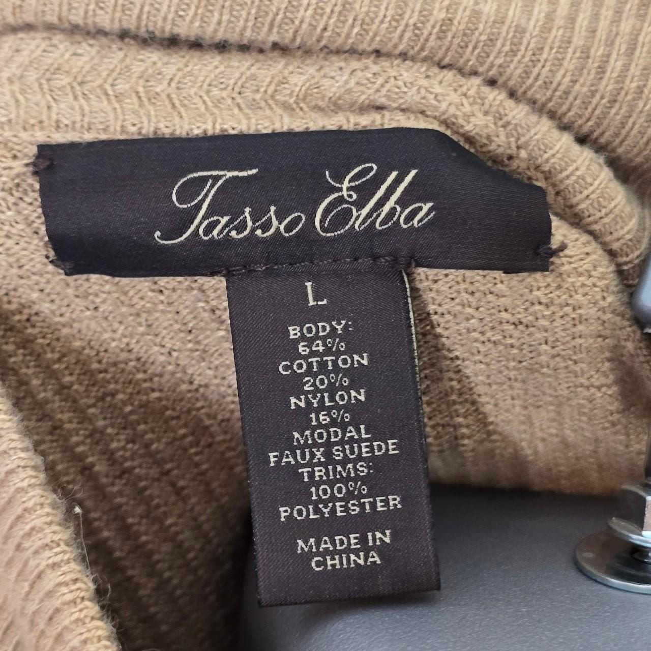 Tasso Elba Full-Zip Faux Suede Trim Textured Knit Sweater Jacket
