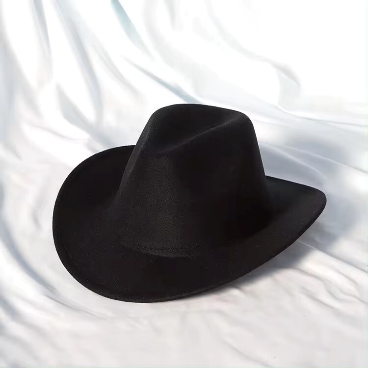 Black Western Cowboy, Cowgirl Hat, Adjustable Cotton & Polyester, Men Women