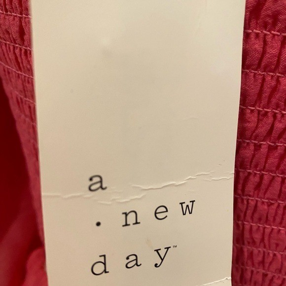 NWT A New Day Ruched and Smocked Side Cut Out Mini Balloon Dress with Pockets.