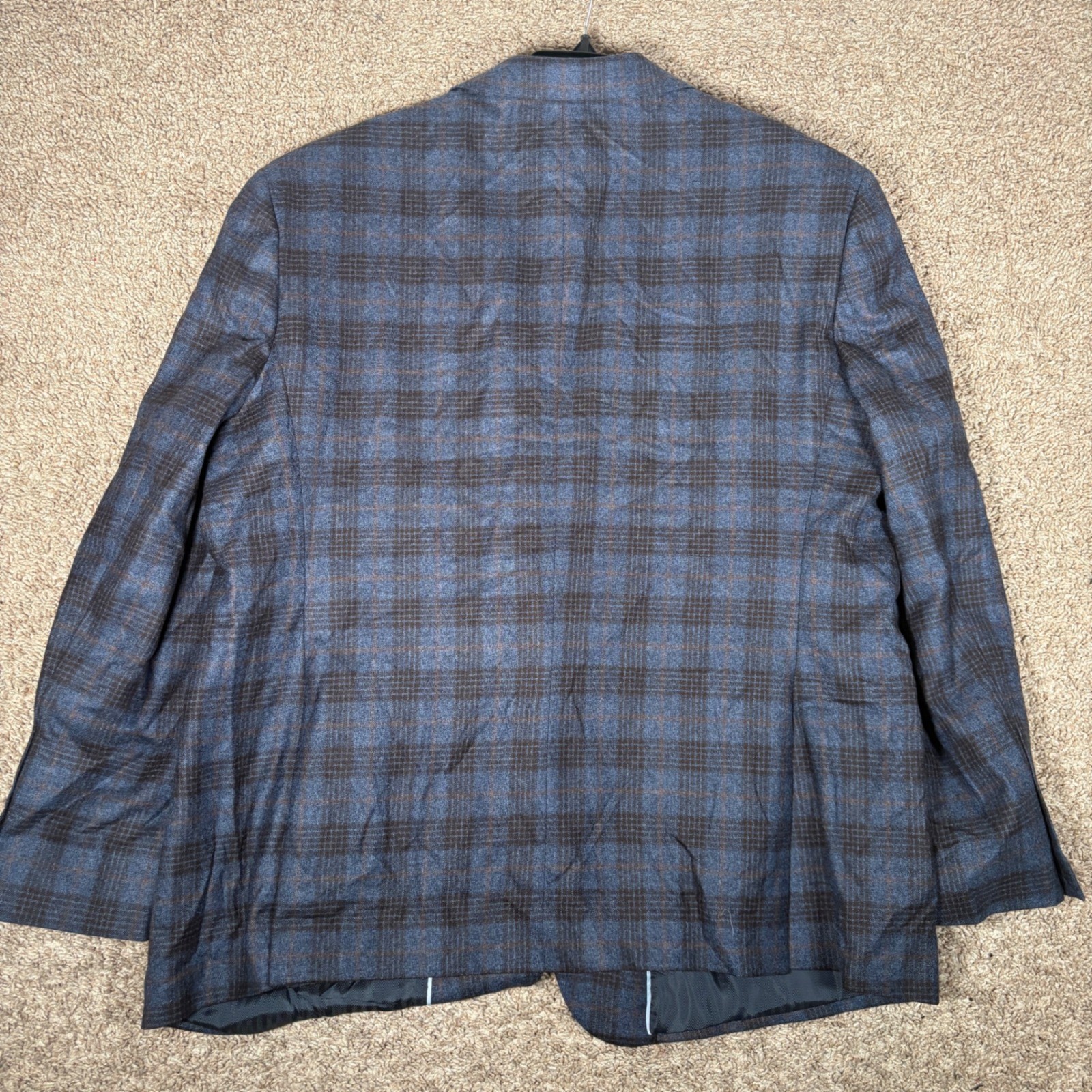 Joseph Abboud Heritage Blue Glen Plaid Reda Wool Blazer Sport Coat 50 Regular