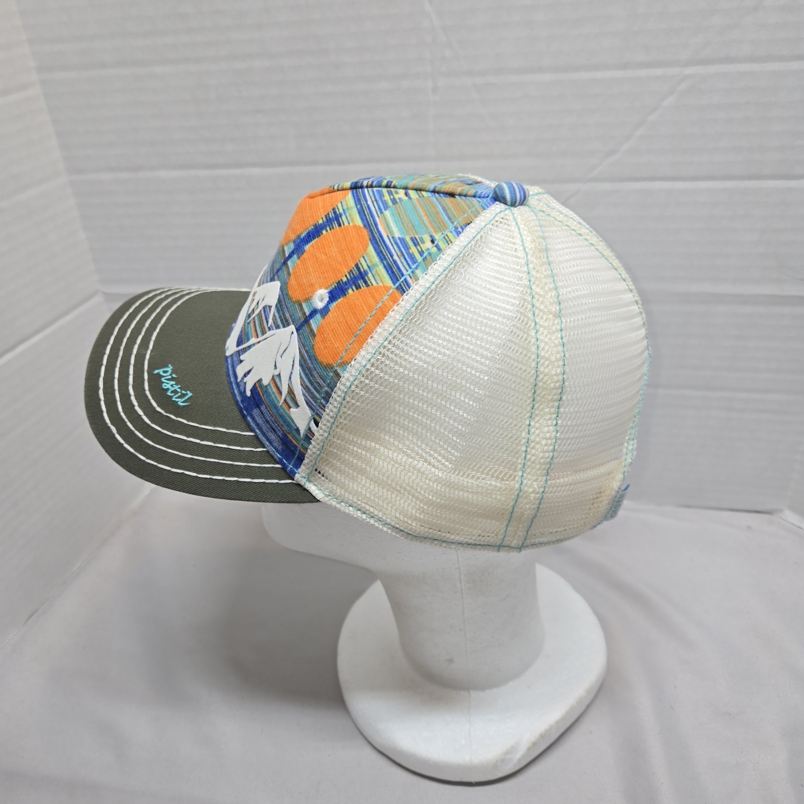 PISTIL McKinley Hat Adjustable Snapback Mesh Trucker Multicolor Euc