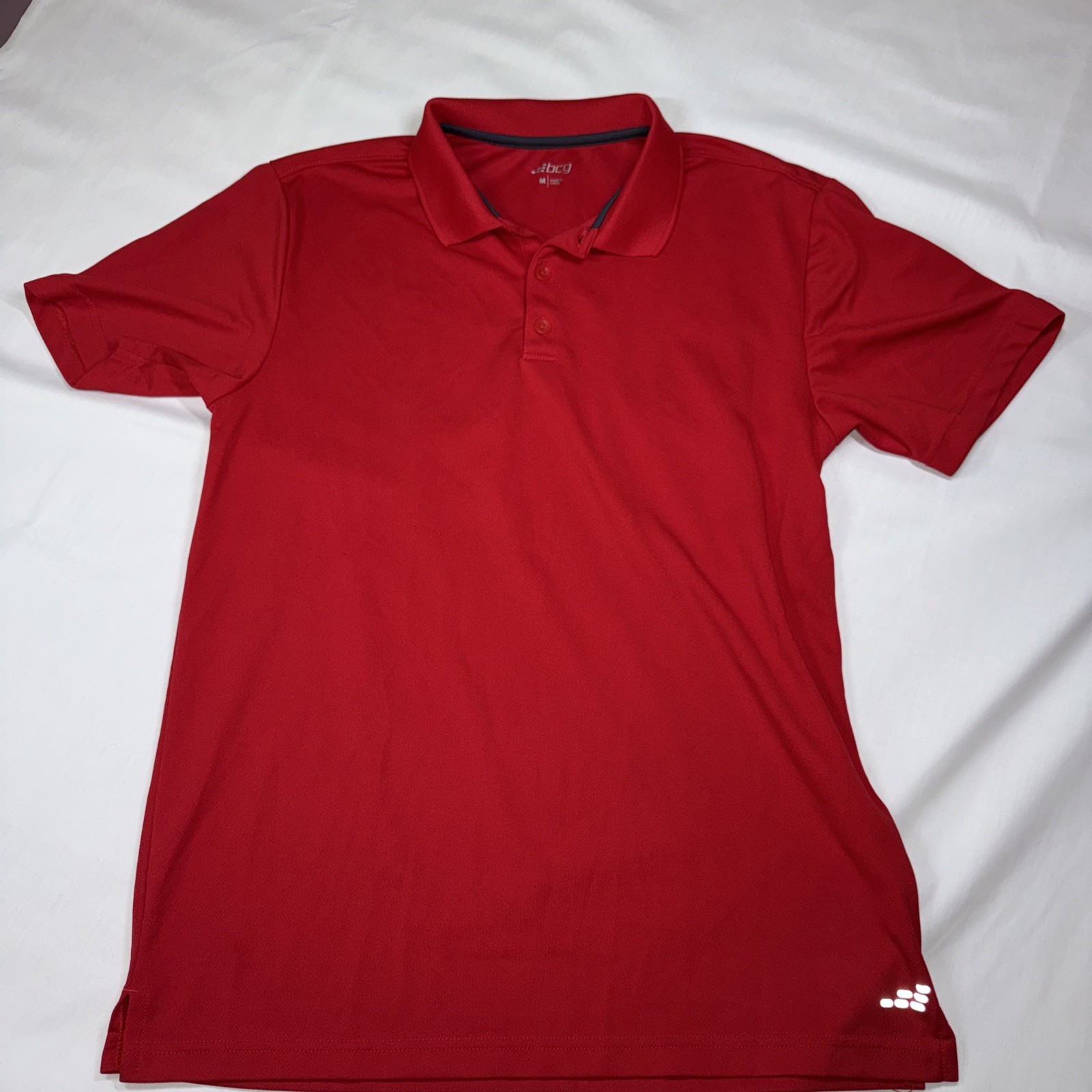 BCG Men’s Polo Shirt Moisture Wicking Size Medium Red Academy Sports