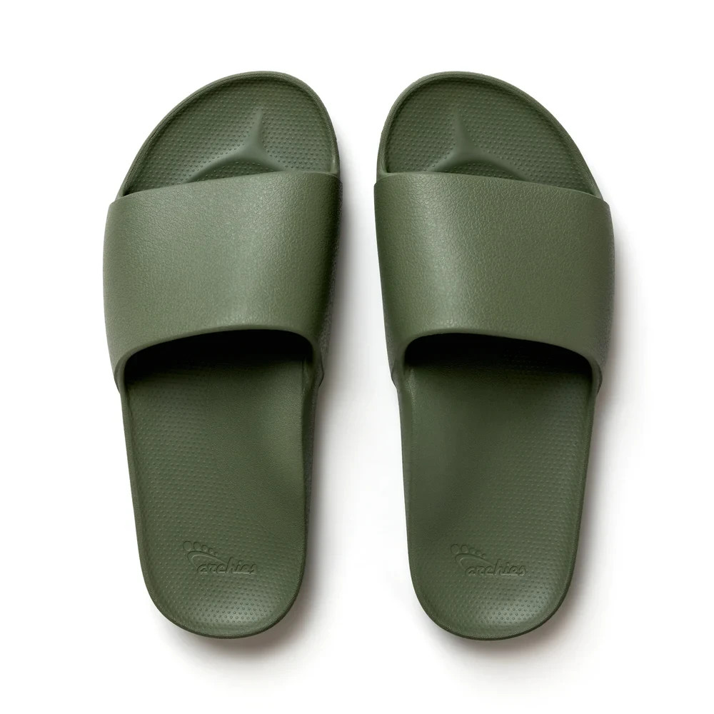 Archies Arch Support Slides Olive Green Unisex NEW With Tags