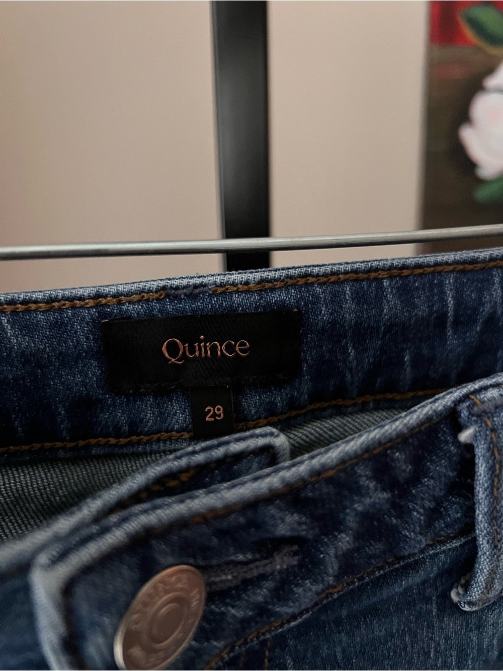 Quince relaxed Classic High-Rise Straight Leg Jeans – Light Blue
