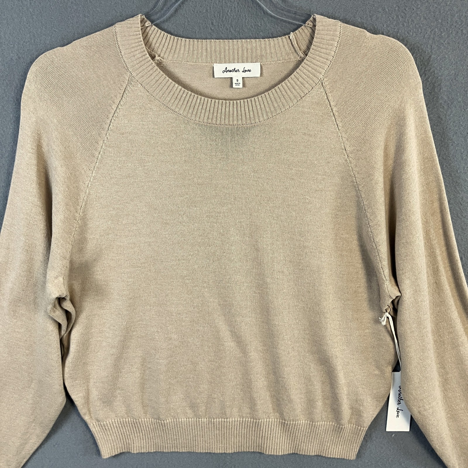 Another Love Women’s Maritza Cropped Pullover Sweater Size S Buckwheat NWT