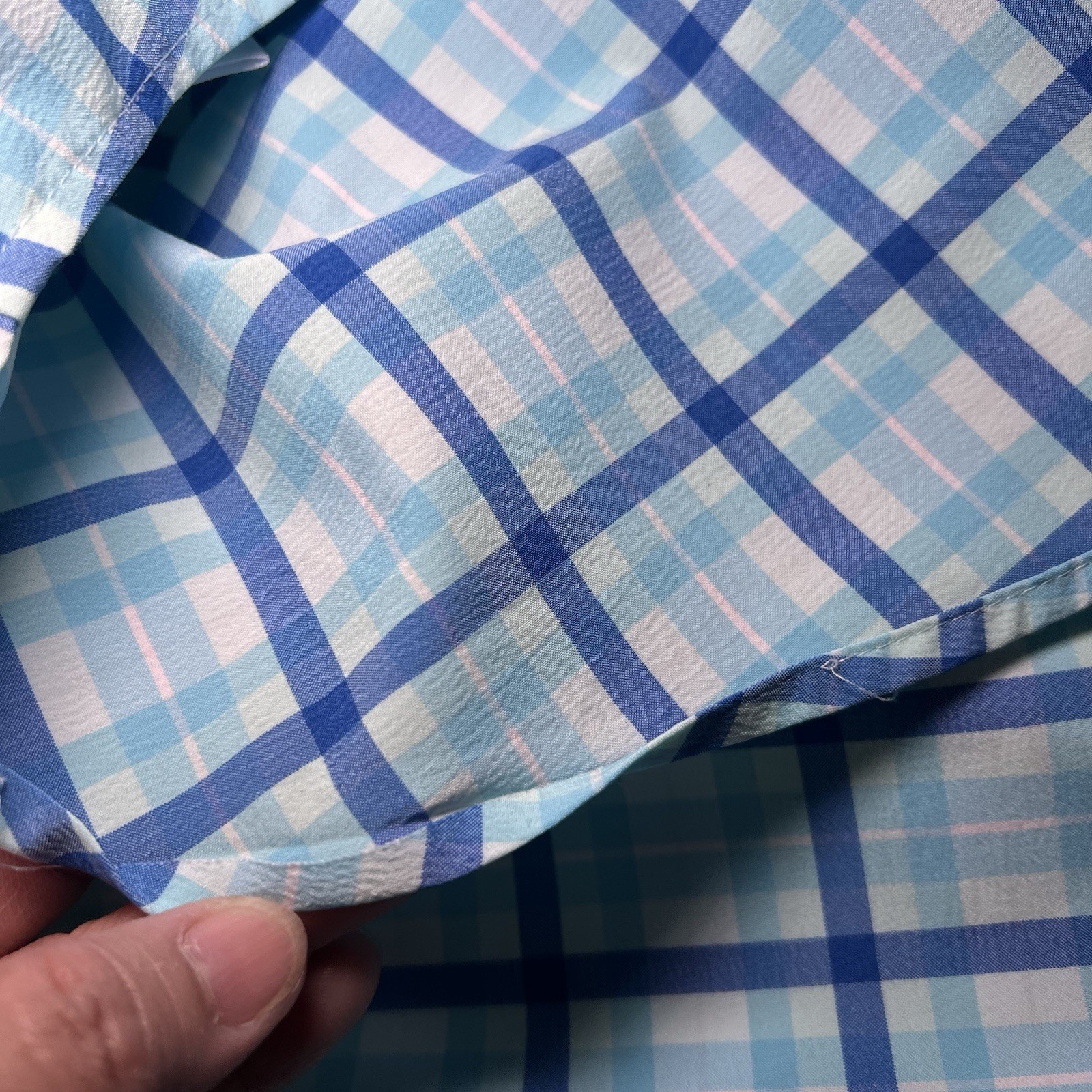 MIZZEN + MAIN Performance Menswear Plaid Button Down Shirt READ DESC