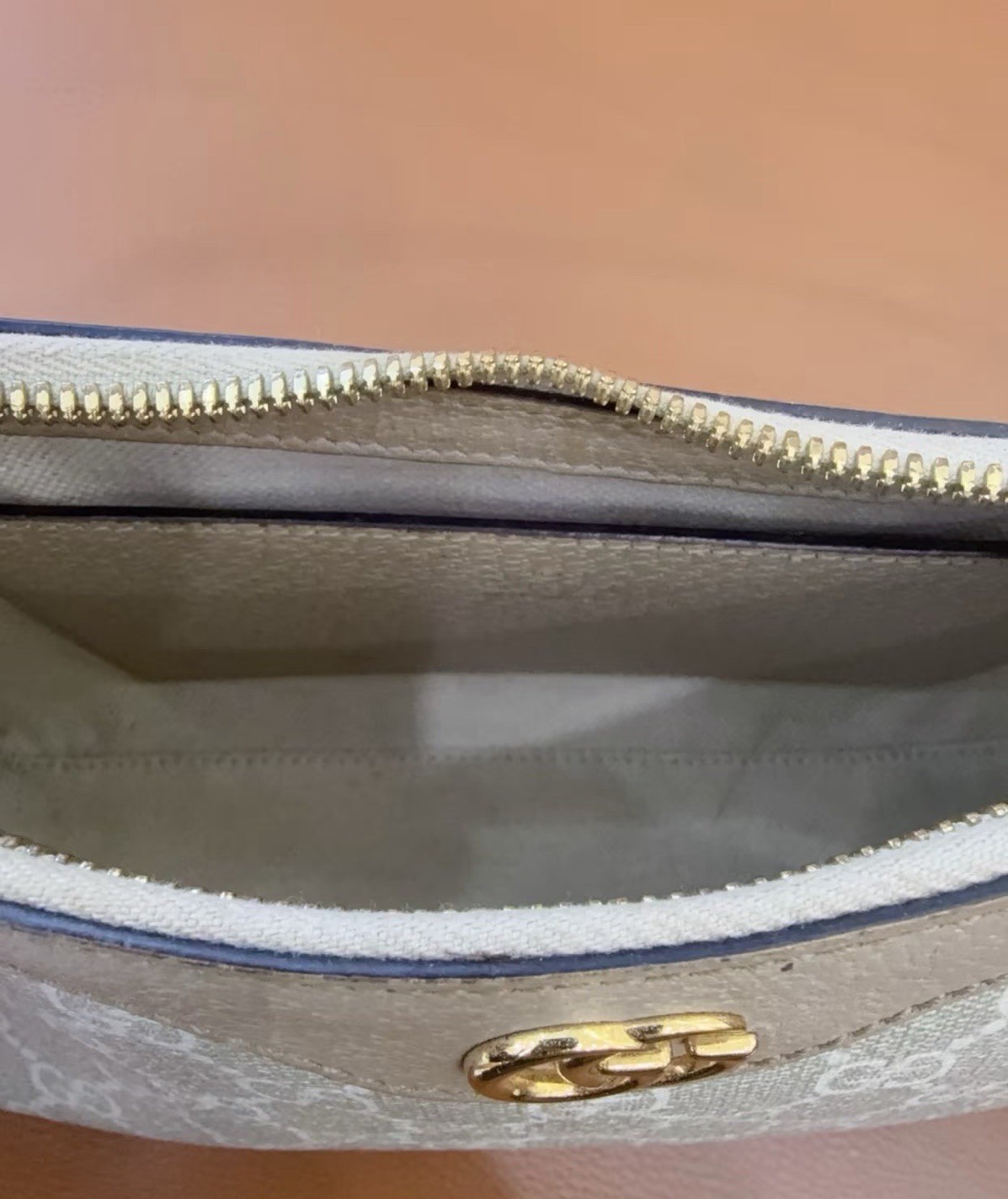Authentic Gucci Ophidia GG Mini Shoulder Bag Beige White Canvas NWT