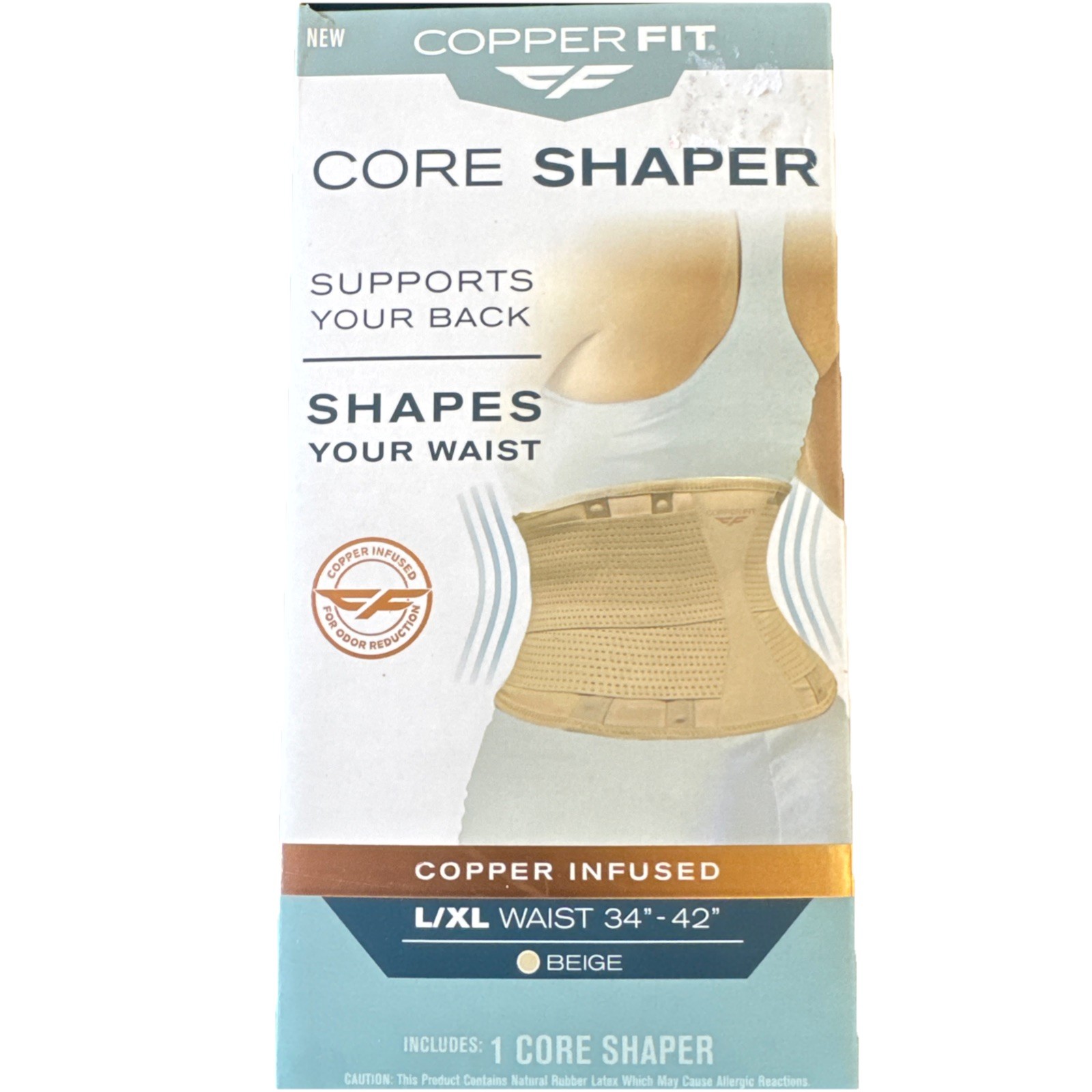 Copper Fit Core Shaper Beige L/XL (34″-42″) – 1 Pack – New