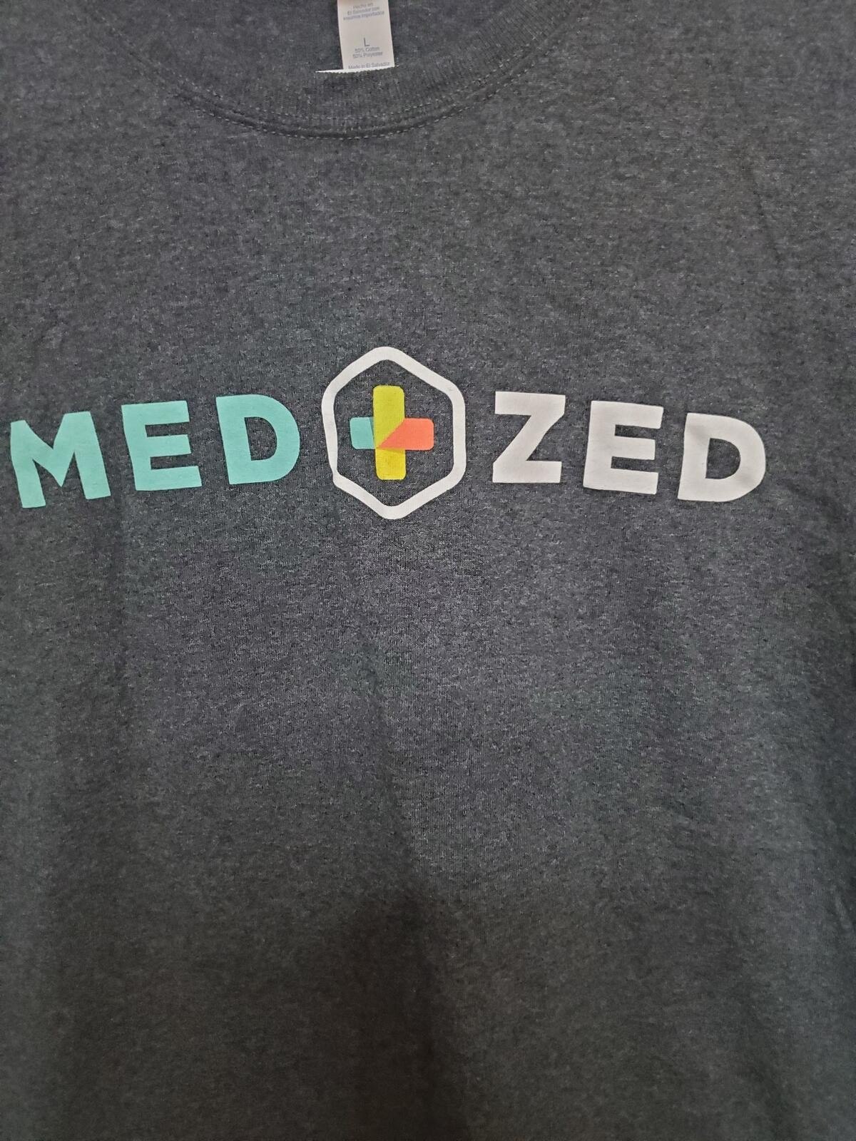 Jerzees MedZed Graphic T-Shirt Charcoal Gray Size Large