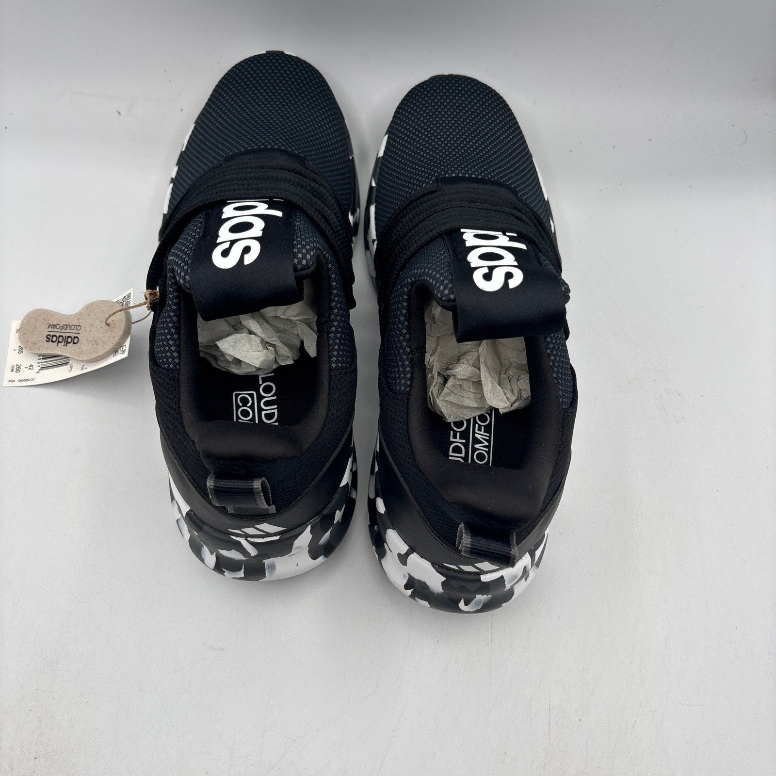 Adidas Lite Racer Adapt 7.0 Men 8.5 Black Camo Slip On Running Shoes JS0045