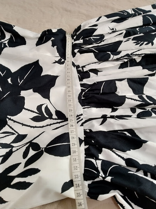🆓US🛃 FW2015 Dolce&Gabbana black roses floral printed cotton dress IT 42