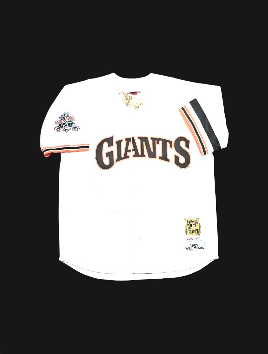 Will Clark San Francisco Giants 1989 Men’s Home White Button-Up Baseball Jersey