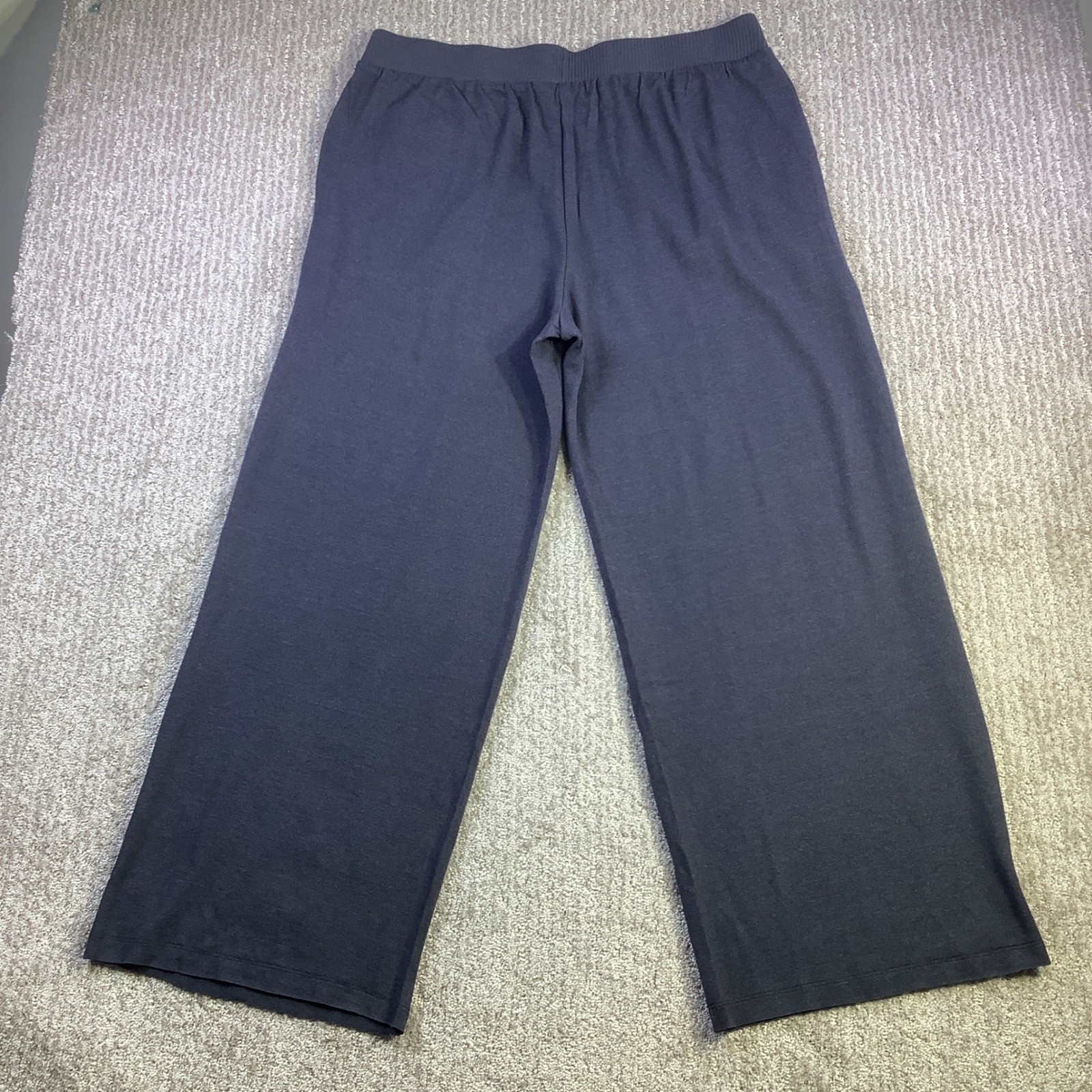 Splendid Collection Womens Wide Leg Lounge Pants Navy Blue Size L NWT
