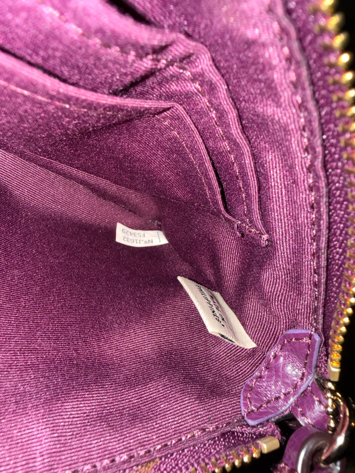 Coach Leather Wrist Wallet – Purple Wristlet
