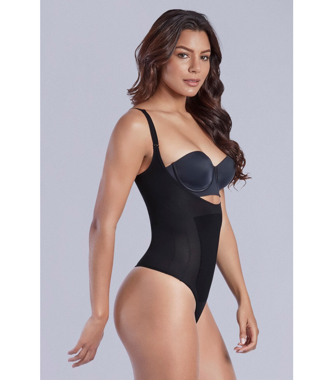OPEN BUST THERMAL BODYSUIT THONG CONTROL BODY SUIT BRALESS SLIM SHAPER WOMAN
