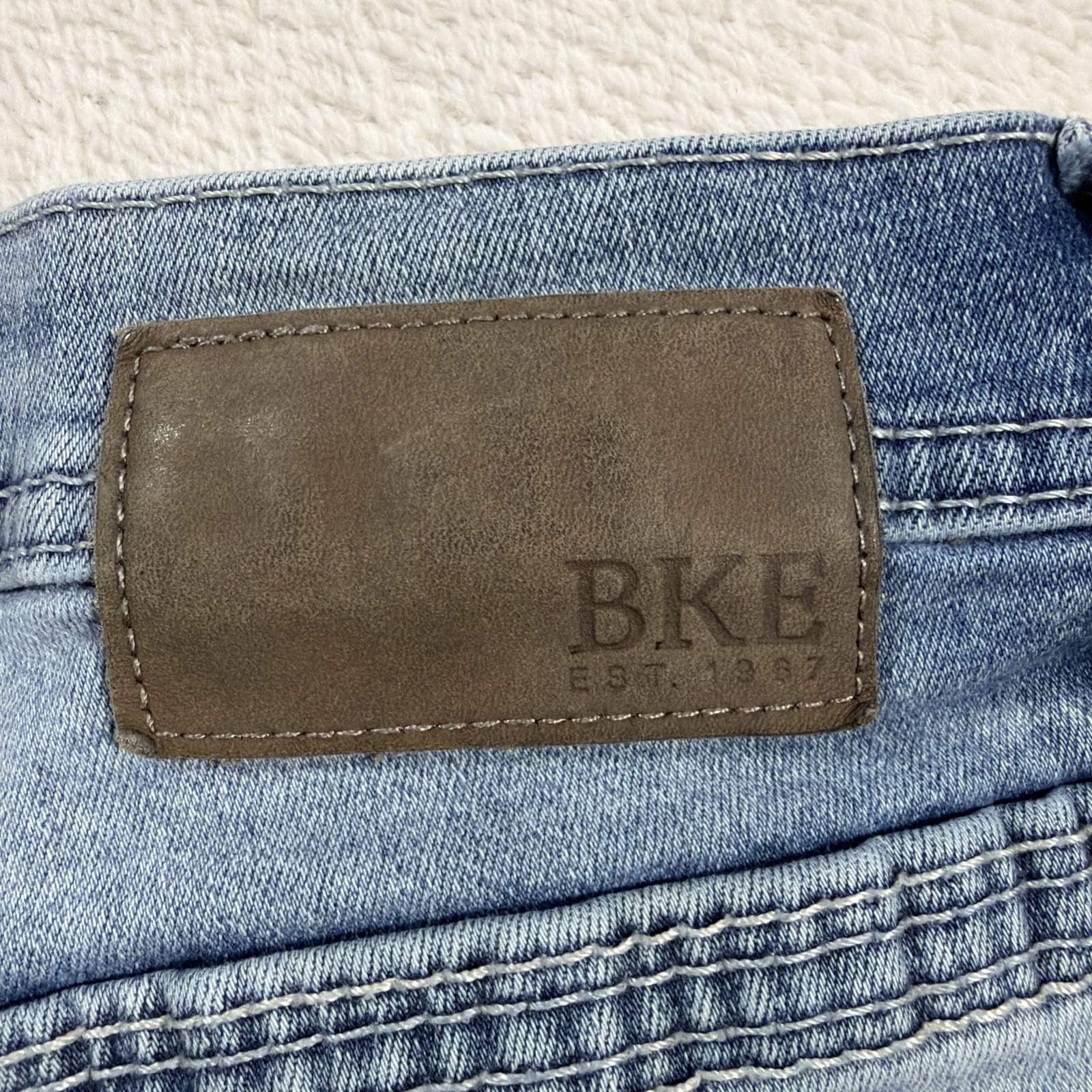 BKE Alec Men’s Straight Jeans 32×32 Light Wash Stretch Denim