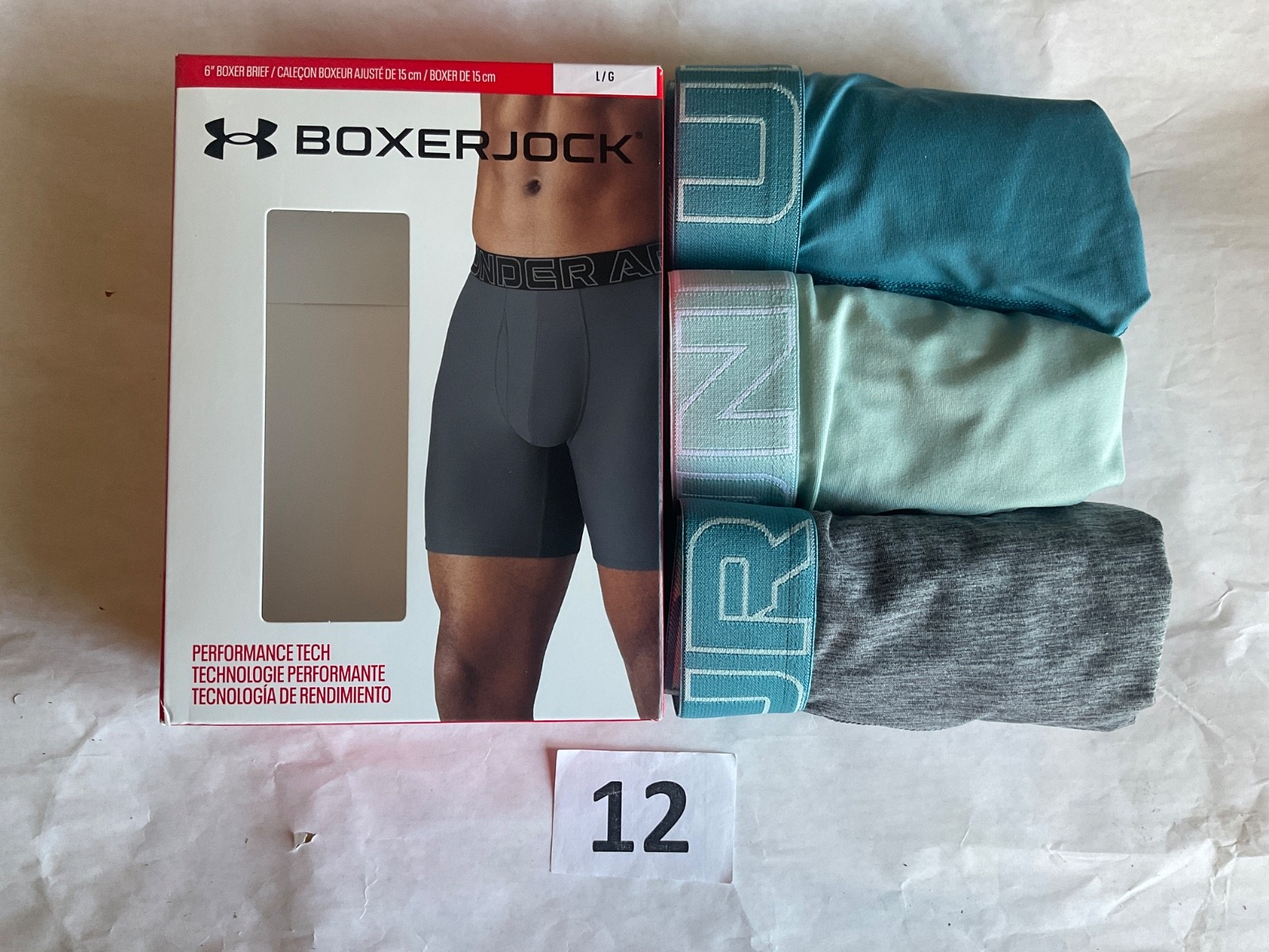 Under Armour 6 inch Tech Boxer Brief New Tag Men Sizes Box Contains 3 Boxerjocks