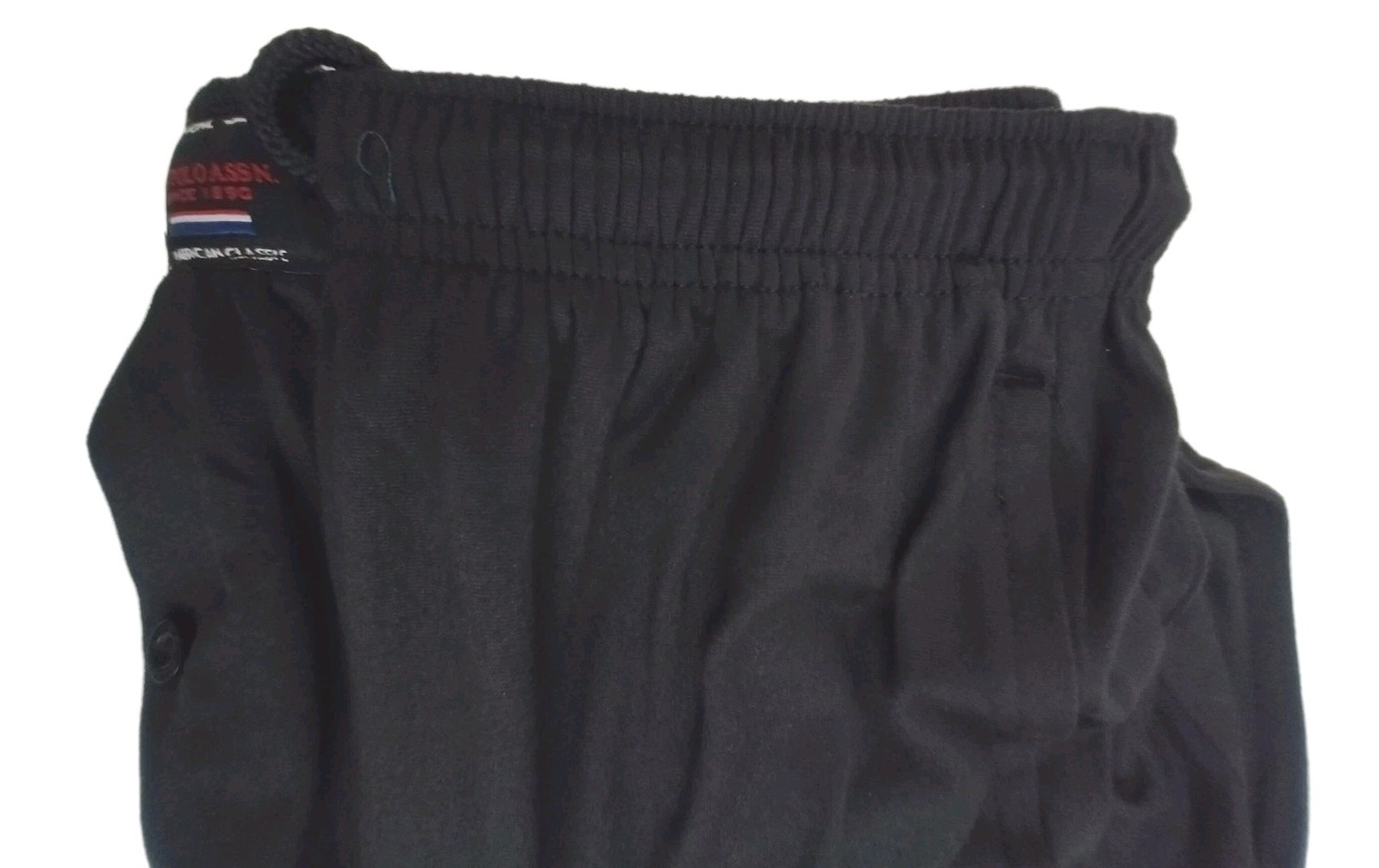 US Polo Assn Gym Shorts Black Medium 32-34 Draw String Elastic Waist Lightweight