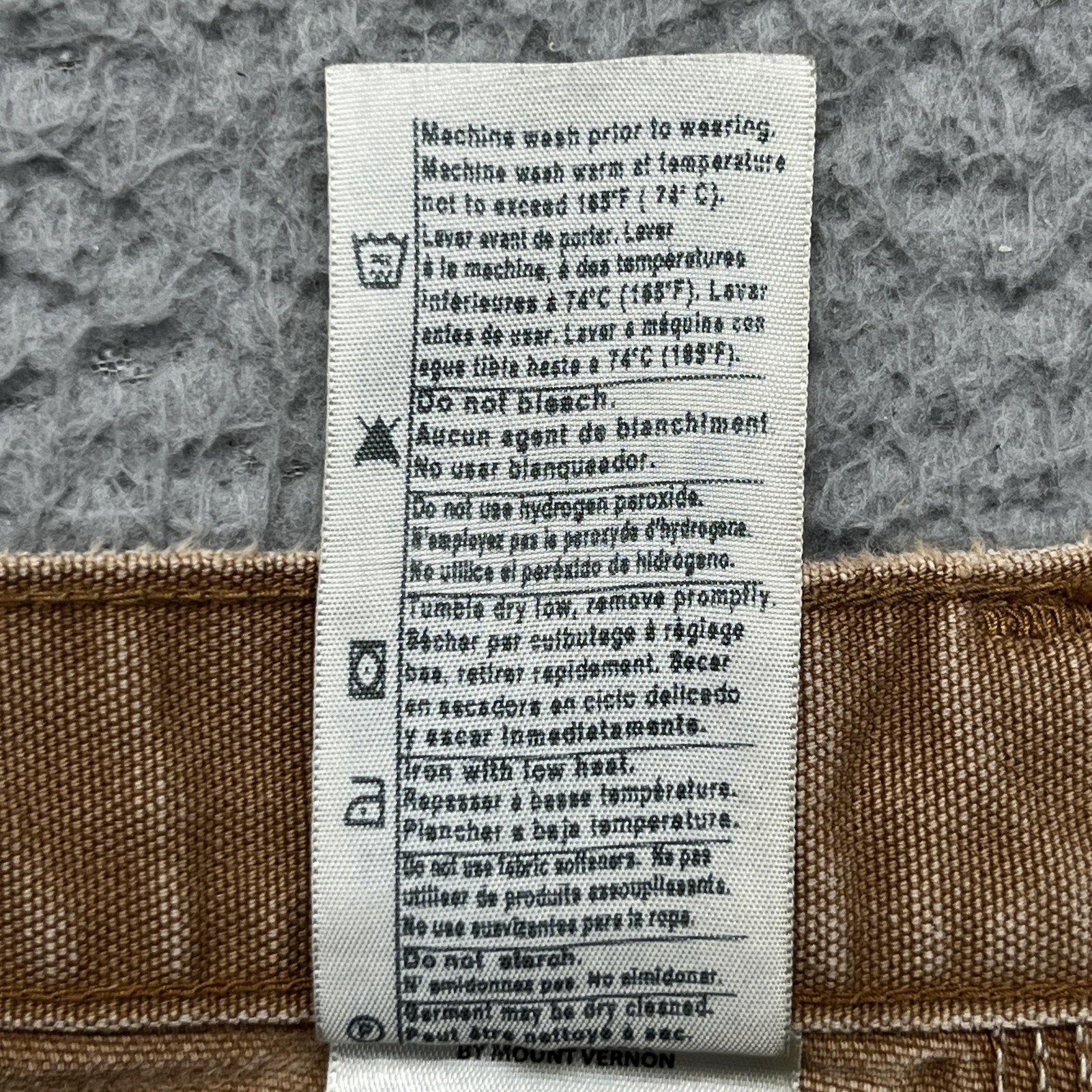 Carhartt FR Dungaree Fit Carpenter Pants Mens 36×30 Brown Canvas FRB229 Work