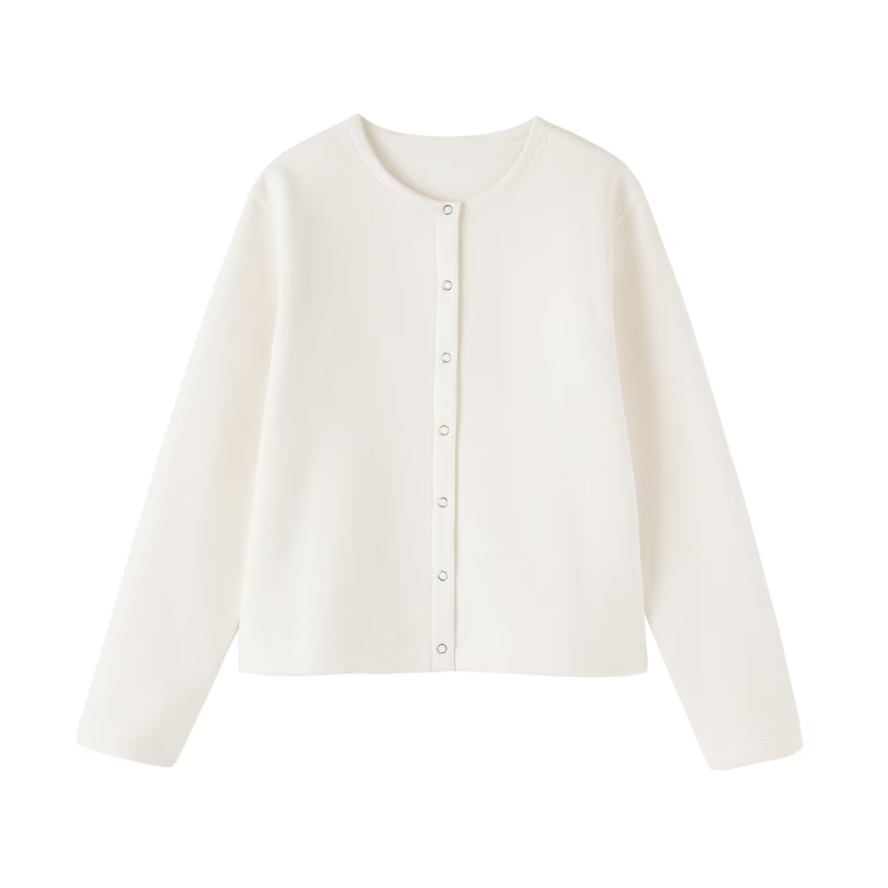 MUJI Womens Sweatshirt Cardigan Off White 2026 FedEx