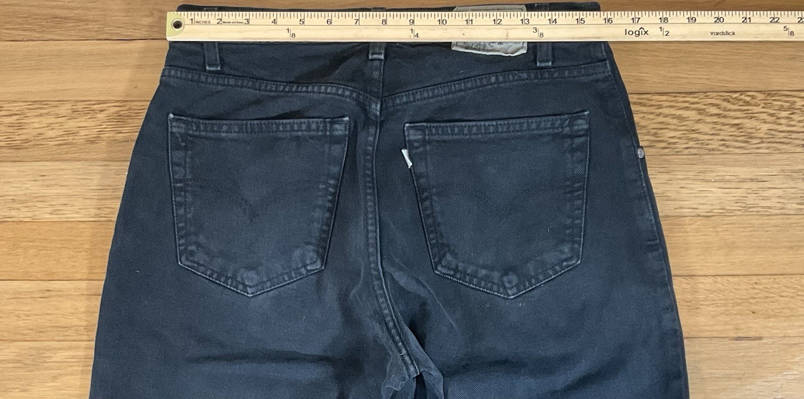 Vintage Levis SilverTab Loose Fit Jeans Black 32×31 Distressed Skater 90s Baggy