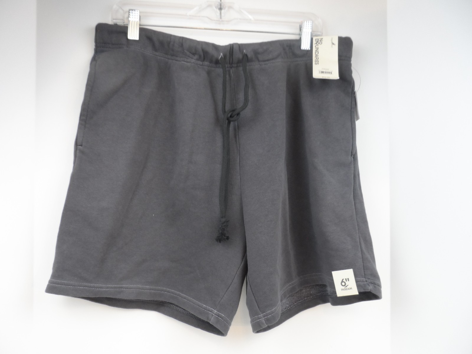 NEW – No Boundaries Gray Men’s Jogger Shorts – Size M (32-34) 6″ Inseam